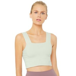 NWT Alo Yoga Bind Fitted Bra Tank (Pistachio)